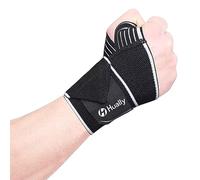 Hually Wrist Support, Adjustable Wrist Brace for Men and Women, wrist wraps One Size Fits all, Breathable and Comfortable Wrist Straps Support for Bench Press, Weightlifting, gym, Sports etc