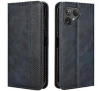 HualuBro Fairphone 5 Case, Retro PU Leather Magnetic Full Body Shockproof Stand Flip Wallet Case Cover with Card Holder for Fairphone 5 5G Phone Case (Blue)