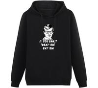 HUALUN Men's Casual Shirt Jeffrey Dahmer Funny Serial Killer Hoody Size XL Black
