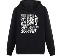 HUALUN Men's Hoody Sweatershirt Subhumans Internal Riot Cotton Pullover Long Sleeve Hoody Sweatshirts Size L Black
