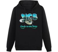 HUALUN Yes Band Close To The Edge Hoodies Long Sleeve Pullover Loose Hoody Men Sweatershirt Black Size XL