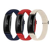 Huamanlou Adjustable Elastic Nylon Sport Bands Compatible with Fitbit Inspire 3/Inspire 2/Inspire/Inspire HR/Ace 2/Ace 3, Soft Loop Stretchy Straps Replacement Wristbands for Fitbit Inspire Women Men