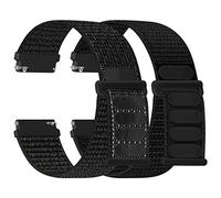 Huamanlou Nylon Watch Straps 16mm 18mm 20mm 22mm Quick Release Watchband for Men and Women, Adjustable Breathable Woven Sport Straps, 2 PACK