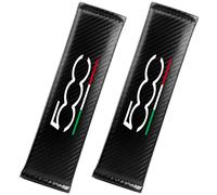 huameizxf 2 Pcs Car Seat Belt Pads, for Fi-at 500 500C 500X 500L Fiber Leather Shoulder Protector Cover Adults Kids Travel Cushion Harness Pads Auto Interior Accessories