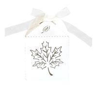 Huamengyuan DIY Party Gift Boxes Wedding Anniversary Christmas Party 50 Pieces Australian Maple Leaf Hollow Candy Box Thank You Candy Pack Animal Shape 5 x 5 x 8 cm Paper/Cardboard White