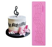 Huamengyuan Musical Notes Fondant Mould Music Note Lace Mat Silicone Music Candy Mould for Cake Decoration Chocolate Mould Music Notes Silicone Mould Baking Mould