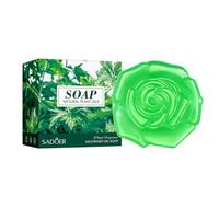 Huamengyuan Soap Mugwort Soap Piece Natural Soap as Solid Shower Gel and Solid Shampoo Organic Natural Vegan Traditional Handmade Antique Anti-Dandruff Hair Loss without Chemicals