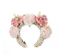 Huamengyuan Vivid Flower Headband Flower Headband Multicoloured Women Girls Fashion Flower Crown Floral Garland Headbands for Festival Wedding Hair Accessories Photographs Any Occasion