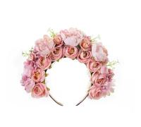 Huamengyuan Vivid Flower Headband Flower Headband Multicoloured Women Girls Fashion Flower Crown Floral Garland Headbands for Festival Wedding Hair Accessories Photographs Any Occasion