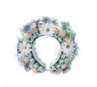 Huamengyuan Vivid Flower Headband Flower Headband Multicoloured Women Girls Fashion Flower Crown Floral Garland Headbands for Festival Wedding Hair Accessories Photographs Any Occasion