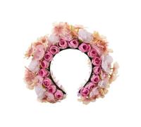 Huamengyuan Vivid Flower Headband Flower Headband Multicoloured Women Girls Fashion Flower Crown Floral Garland Headbands for Festival Wedding Hair Accessories Photographs Any Occasion