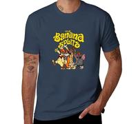HUAMER Banana Splits T-ShirtThe Banana Club T-Shirt t Shirt Man Short t-Shirt Plus Size Tops Sweat shirtsmen Navy Blue 3XL