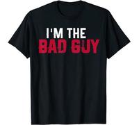 HUAMER I'm The Bad Guy Funny Sarcastic T-Shirt Black L