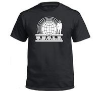 HUAMER The Man from Uncle Napoleon Solo Robert Vaughn Ilya KURYAKIN TV Black T-Shirt Black XL