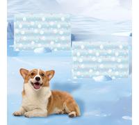 HUAMIAN 2 Pack Gel Cooling Mat for Pets, Scratch-resistant Dog Cooling Mat Bed, Waterproof Double-sided Instant Cool Pad for Dogs & Cats, Summer Essential for Pets Heat Relief (Style 6,30 * 40cm)
