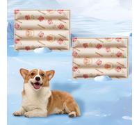 HUAMIAN 2 Pack Gel Cooling Mat for Pets, Scratch-resistant Dog Cooling Mat Bed, Waterproof Double-sided Instant Cool Pad for Dogs & Cats, Summer Essential for Pets Heat Relief (Style 3,30 * 40cm)