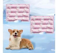 HUAMIAN 2 Pack Gel Cooling Mat for Pets, Scratch-resistant Dog Cooling Mat Bed, Waterproof Double-sided Instant Cool Pad for Dogs & Cats, Summer Essential for Pets Heat Relief (Style 2,30 * 40cm)