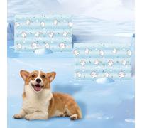 HUAMIAN 2 Pack Gel Cooling Mat for Pets, Scratch-resistant Dog Cooling Mat Bed, Waterproof Double-sided Instant Cool Pad for Dogs & Cats, Summer Essential for Pets Heat Relief (Style 4,30 * 40cm)