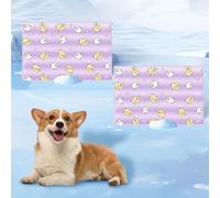 HUAMIAN 2 Pack Gel Cooling Mat for Pets, Scratch-resistant Dog Cooling Mat Bed, Waterproof Double-sided Instant Cool Pad for Dogs & Cats, Summer Essential for Pets Heat Relief (Style 7,30 * 40cm)