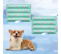 HUAMIAN 2 Pack Gel Cooling Mat for Pets, Scratch-resistant Dog Cooling Mat Bed, Waterproof Double-sided Instant Cool Pad for Dogs & Cats, Summer Essential for Pets Heat Relief (Style 12,40 * 50cm)