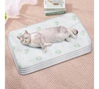 HUAMIAN 4 Pack Dog Cooling Mat Bed, Instant Cooling Pad for Dogs & Cats, Ice Silk Fabric Double-Sided Pet Cool Mat, Summer Essential for Pets Heat Relief (Style 3,30 * 50cm)