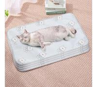HUAMIAN 4 Pack Dog Cooling Mat Bed, Instant Cooling Pad for Dogs & Cats, Ice Silk Fabric Double-Sided Pet Cool Mat, Summer Essential for Pets Heat Relief (Style 6,40 * 60cm)