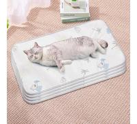 HUAMIAN 4 Pack Dog Cooling Mat Bed, Instant Cooling Pad for Dogs & Cats, Ice Silk Fabric Double-Sided Pet Cool Mat, Summer Essential for Pets Heat Relief (Style 4,30 * 50cm)