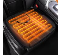 HUAMIAN Heated Seat Cushion for Car, Universal USB Car Heated Seat Pad for Office Chair, Soft Plush Seat Cushion for Winter Warmth, Fit for Most Vehicles Sedan Truck SUV (Black)