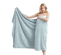 HUAMIAN Luxury Extra Large Bath Towel, Premium Coral Fleece Bathroom Towels, Super Soft & Plush, Absorbent Quick Dry Bath Sheet for Adults, Spa, Gym, Bathroom & Hotel Decor, 105x200cm (Green)