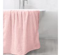HUAMIAN Luxury Large Bath Towel, Premium Coral Fleece Bathroom Towels, Super Soft & Plush, Absorbent Quick Dry Bath Sheet for Adults, Spa, Gym, Bathroom & Hotel Decor, 170x90cm (Pink)