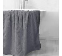 HUAMIAN Luxury Large Bath Towel, Premium Coral Fleece Bathroom Towels, Super Soft & Plush, Absorbent Quick Dry Bath Sheet for Adults, Spa, Gym, Bathroom & Hotel Decor, 170x90cm (Grey)