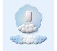 HUAMIAN Mouse Mat with Wrist Rest & Massage Design, Non-Slip PU Base & Smooth Gradient Hue Surface, Comfort Mouse Pad for Office, Gaming, Laptop, All-Day Computer Use (Style 4)