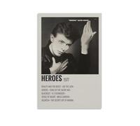 HUAMINGUKYYDS David Bowie - Heroes Poster; Room Aesthetics, Canvas Oil Painting, Album/movie Poster Hanging Picture