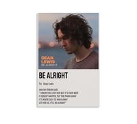 HUAMINGUKYYDS Dean Lewis Be Alright Poster; Room Aesthetics, Canvas Oil Painting, Album/movie Poster Hanging Picture