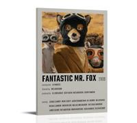 HUAMINGUKYYDS Fantastic Mr_ Fox Poster; Room Aesthetics, Canvas Oil Painting, Album/movie Poster Hanging Picture
