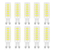 HUAMu 10-Pack G9 Base 7W LED Light Bulb, Daylight White 6000K 650LM, G9 Energy Saving Light Bulb Equivalent to 65W Halogen Lamp Replacement, AC220V-240V, 360 Beam Angle