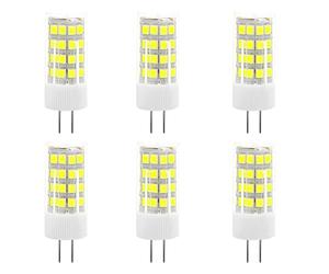 HUAMu 6-Pack G4 AC/DC 12V LED Light Bulb, 5 Watt, 500 Lumen, Cool White 6000K, 360° Beam Angle, 50W Equivalent, G4 Halogen/Xenon/Incandescent Replacement Bulb, Not-Dimmable|UK-Stock