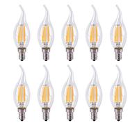 HUAMu E14 LED Candle Bulbs, 6W LED Candelabra Light Bulbs 60 Watt Equivalent, 600lm, Warm White 2700K, Small Edison Screw E14, Dimmable, Pack of 10