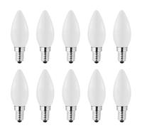 HUAMu E14 LED Light Bulb 1W Coloured Light Bulbs,SES Small Screw Light Bulbs,for Fairy Lights,Party,Christmas Decoration,Warm White,Pack of 10