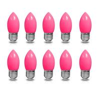 HUAMu E27 Coloured Light Bulbs 2W, Equivalent to 20W incandecent, SES Large Screw Light Bulb,Pink for Fairy Lights,Party,Christmas Decoration,Pack of 10