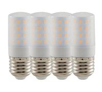 HUAMu E27 LED Corn Light Bulb 9W, 90W Halogen Bulbs Equivalent, Warm White 3000K 900LM, Screw Fitting LED for Ceiling Bulbs, Wall Lamp, Desk Lamp, 85-265V, Not Dimmable, Pack of 4