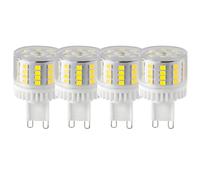 HUAMu G9 5W LED Light Bulbs, No Flicker,No Dimmable, 5W Equivalent to 50W Halogen Bulbs,500LM,6000K Daylight White, AC220-240V, G9 Energy Saving Light Bulbs, 360° Beam Angle, 4-Pack (Cold White)