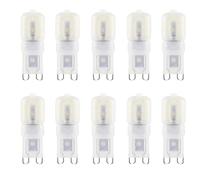 HUAMu G9 LED Bulbs 3W Energy Saving Lamps with Frosted Plastic Cover,6000K Cold White Light, Replace 30W Halogen Bulb, 300 Lumens, 360° Beam Angle, AC 220V, Non Dimmable, Pack of 10