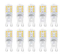 HUAMu G9 LED Bulbs Warm White, 3W, 300LM, 2700K, Equivalent to 30W Halogen, Not Dimmable for Lighting Decor, Chandelier, Pack of 10