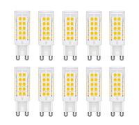 HUAMu G9 LED Energy Saving Light Bulb, Ceramic Base, 2835SMD, 5W, 50W Halogen Equivalent, Warm White 3000K, 500LM, AC220-240V, 360° Viewing Angle, 10-Pack