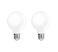 HUAMu LED E27 Edison Screw Globe G80 Bulb 4W, Equivalent 40W, Milky White, 3000K Warm White, 400 Lumen, 360° Beam Angle, Not Dimmable, Pack of 2