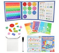 HuaMuDM Mathematics Resources, Magnetic Fracture Discs Demonstrator, Magnetic Fraction Calculation Material, Demonstrator Magnetic, Magnetic Break Disc, Magnetic Break Book (B)