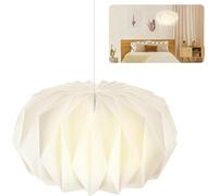 HuaMuDM Origami Design Paper Lampshade, Nordic Foldable Creative Paper Lampshade, Modern Geometric, White