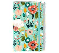 HUAMXE A5 Hardcover Lined Journal Notebook, 160 Pages Green Flowers