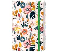 HUAMXE A5 Hardcover Lined Journal Notebook, 160 Pages Pink Flowers